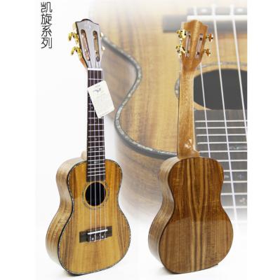 China 24 inch solid acacia wood all concert solid wood ukulele for sale