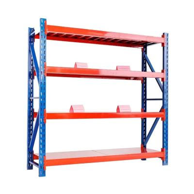 China Corrosion Protection Industrial Use Medium Size 4-tier Factory Stacking Warehouse Heavy Duty Steel Storage Garage Shelves for sale