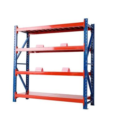 China Corrosion Protection 5-layers Warehouse Blue Orange Colorful Steel Metal Storage Racks Shelving Units Garage Shelves for sale