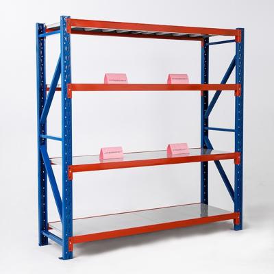 China Corrosion Protection Blue Orange White 2ookg 4 Tier Metal Heavy Duty Shelving Unit Racks Steel Storage Shelf For Garage for sale