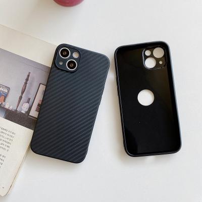 China Shockproof Black Soft TPU Shockproof Carbon Fiber Phone Case Smooth Striped Striped Case For iPhone 13 Shell for sale