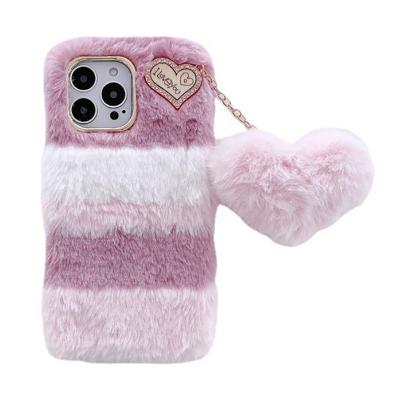 China Luxury Diamond Love Girl Phone Case TPU Shockproof Plush Phone Case For iPhone 13/12/11 pro XR max XS max for sale