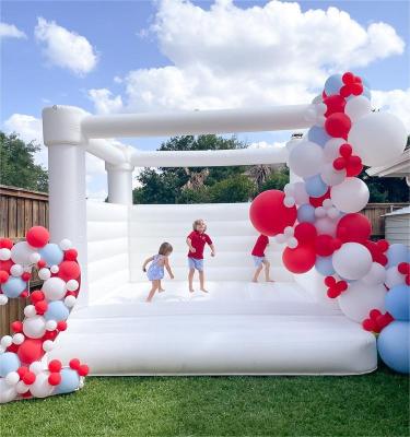 China 0.55mm Plato PVC Tarpaulin Hot Selling White Inflatable Bounce House With A Variety Of Colors,Bounce White Jumper Inflatable Wedding for sale