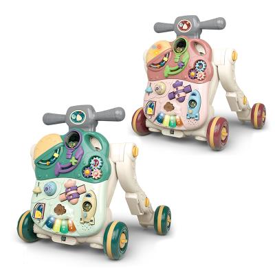 China 3+ Factory New Andador Beb 4 in 1 Music Light Button Rattle Multifunctional Baby Walker Toys for sale