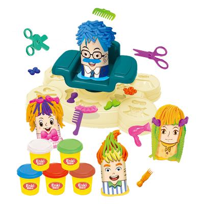 China Wholesale Hot 3+ Arcilla 5 Colors Barbershop Hairdresser Play Dough Toys Set Children for sale