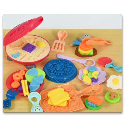 China New Factory 3+ Burger Fast Food Kitchen Baking Kids Clay Play Dough Toys Set for sale