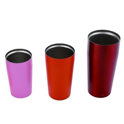 中国 Best selling 220 /350/400 ml stainless steel insulated coffee mug double wall tumbler reusable coffee cup with silicone cup lid 販売のため