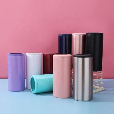 중국 12oz Can Cooler Stainless Steel Insulated Slim Double Wall Can Cooler Holder 판매용