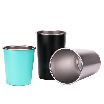 China Sustainable 300ml 400ml Supply Single Wall Sublimation Stainless Steel Beer Coffee Mug for sale