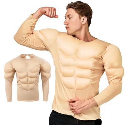 China QUICK DRY Special Design Muscle Shirt Party Funny Body Muscle Suits for sale