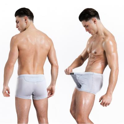 China 2022 Custom Made Boxer Shorts Antibacterial Underwear Men's Casual Soft Soft Solid Color Boxer Briefs for sale