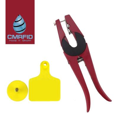 China Wholesale Price Design CMRFID Brand Sheep Ear Applicator High Quality Plastic Animal Alloy Closed Side Clips Animal Ear Brand Sheep Ear Applicator for sale