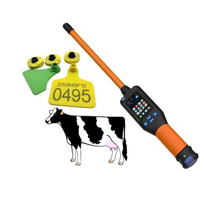 China 134.2MHz rfid 134.2MHz long range FDX HDX OTPS animal sticker reader vandal-proof handheld animal rfid reader 134.2khz animal cattle reader for sale