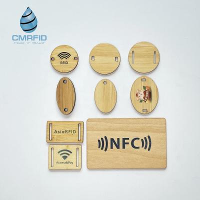 China Waterproof / CMRFID Custom 213 216 NFC Logo 13.56mhz RFID Card Laser Engraved Bamboo Wooden Business Card Waterproof Colorful UV Printed Bamboo Wooden Business Card for sale