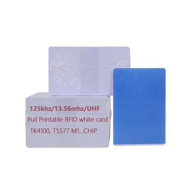 China Waterproof / Waterproof CMRFID PVC Printable Contactless IF UHF Rfid Clamshell Card T5577 White Key Rewritable ID Smart Card For Access Control for sale