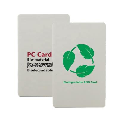 China Waterproof / White EV1 EV2 2K 4K 8K Smart Waterproof Material Smart Chip Name Card Custom Printing OTPS Bio Polycarbonate RFID PVC RFID Card Inlay for sale