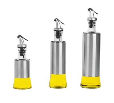 China Freshness Preservation 9oz 250ml Oil Dispenser Spice Holder Stainless Steel Spout Oil Bottle Vinegar Condiment Service Free Shipping to china for sale