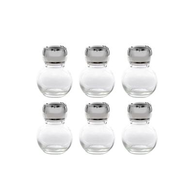 China Wholesale Revolving Spice 6pcs 12pcs Viable Glass Rack Porcelain Shelf Rotating Spice Rack for sale