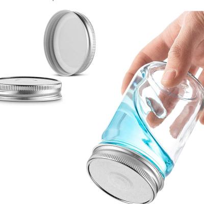 China Wholesale custom topsale 32oz clear glass mason jar freshness preservation/glass caviar bottles glass jam jar with silver metal lid for sale