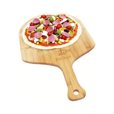 China Sustainable Natural Bamboo Paddle Board and Pizza Skin Cheese Serving Tray for sale