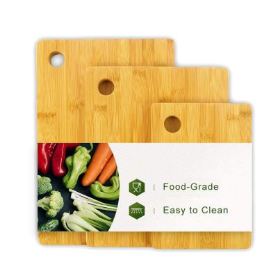 China Bamboo cutting board eco-friendly sustainable 3 piece set, bamboo cutting board for kitchen for sale