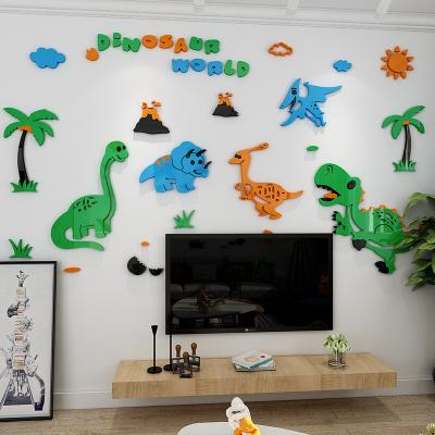 China Waterproof+Eco-friendly Dinosaur 3D Wall Plaster is used for kids room decor for sale