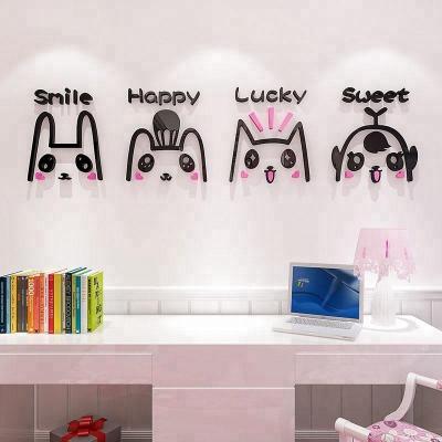 China Eco-friendly Cute DIY 3D Room Child Expression Wall Sticker Home Decor for sale