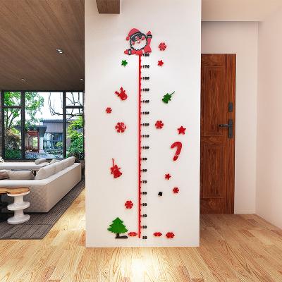 China Eco-friendly Custom Size Wall Sticker Christmas Decoration Growth Chart Measurement Stickers For Kid's Bedroom for sale