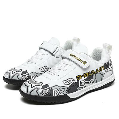 China Fashion Boys and Girls Soccer Shoes\Children\`s Comfortable\Durable\Breathable\Lit and Non-Slip Rubber Big Children\`s Soccer Training Shoes Rubber Studs Middle Broken for sale