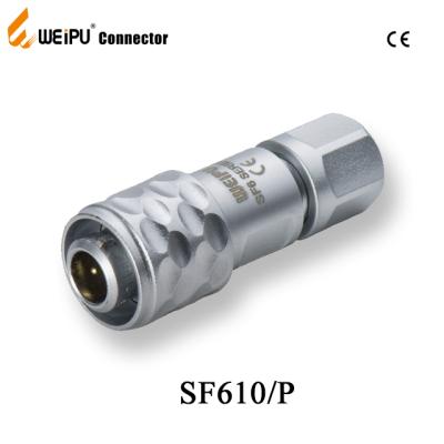 China IP67 power metal shielded high quality mini size 2 3 4 easy mating plug SF6 push-pull 5 pin signal or power weipu connector for sale