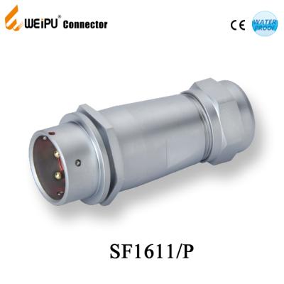 China SF1611 Weipu Male Industrial Push Pull Connector Power IP67 Metal Electrical Socket for sale