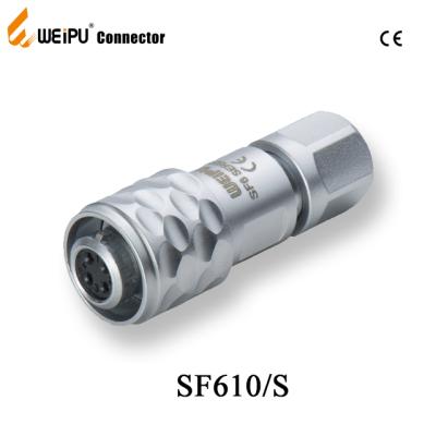 China Power Metal Industrial Push Pull Connector SF610 Weipu Connector Electrical Socket Metal Female Sockets for sale