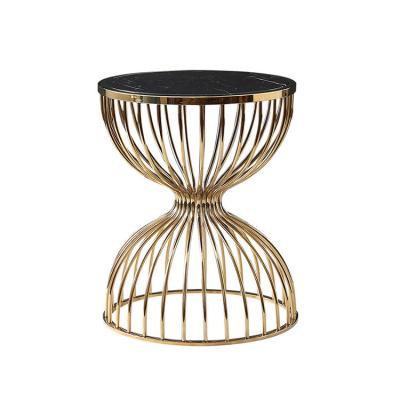 China Durable Antique Coffee Table Nesting Gold Coffee Table Living Room Marble Side Table for sale