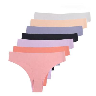 China Sexy Panties Ice Thong Panties Low Rise Panties Antibacterial Seamless Sexy Breathable Women Underwear for sale