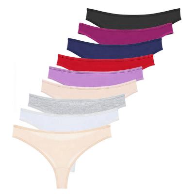 China Antibacterial Plus Size T-back Panties Cotton Women Sexy Thong Panties Mid Waist Sexy Underwear for sale