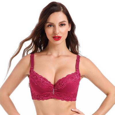 China QUICK DRY Bra For Big Cup Bralette Big Plus Size Lace E Cup Seamless Sexy Bras for sale