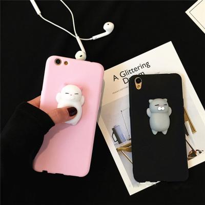 China Coque 3D Cat Squishy Case Lovely Cartoon TPU Cat Cover Cases For 3D Phone Cases iPhone 7/7 Plus/6/6s for sale