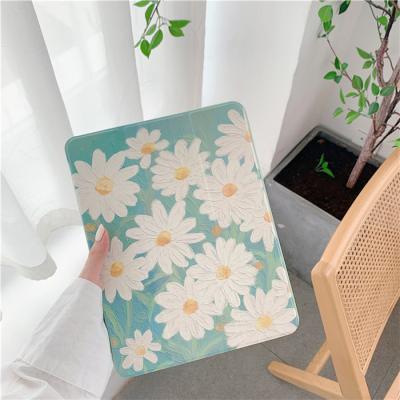 China High Quality Magnetic Cute Daisy Flower Capa With Pencil Anti-drop Holder Cases For iPad AIR 2 3 10.5 Pro 2019 10.2 7th Inch 2017 2018 9.7 for sale