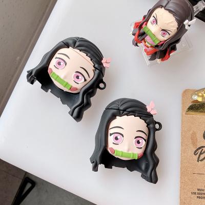 China For Airpods Anime Cartoon Girl 3D Lovely Case Box Silicone Soft Wireless Earphone Filling Cover Device For AirPods 1 2 pro for sale