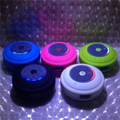 China 2017 PORTABLE Mini Portable Outdoor LED Subwoofer Shower Music Sound Box Radio Waterproof BT Speaker with TF/FM/AUX for sale