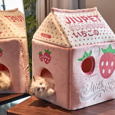 China Wholesale Four Seasons General Summer House Net Viable Closed Villa Red Winter Warm Pet Cat for sale