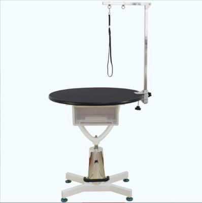 China Sustainable Pet Grooming Table Hydraulic Lift Table With Drawer For Cats And Dogs for sale