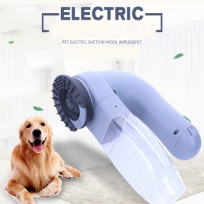 China Sustainable Wholesale Pet Grooming Brush Self-cleaning Electric Pet Suction Wool Instrument for sale