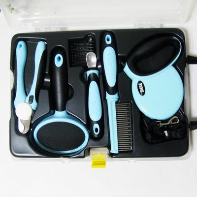 China Sustainable Pet Accessories 5 In 1 Hair Remover Cleaning Tools Grooming Kit For Dog for sale