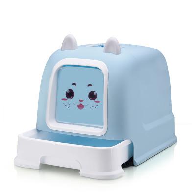 China Sustainable Fully Enclosed Environmental Friendly PP Cat Litter Box With Drawer for sale