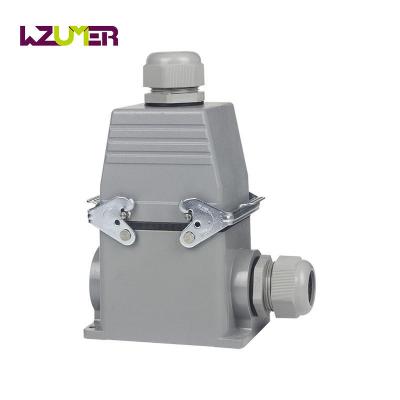 China WZUMER HSB Power Top Entry Hoods Double Loop Housings 12 Pole Heavy Duty Cable Connectors for sale