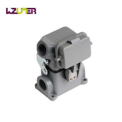 China WZUMER 6 Pin Side Entry Power Application Electrical Heavy Duty Connector With Plastic Cover for sale