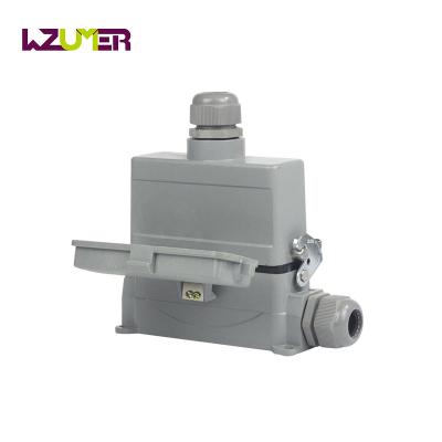 China WZUMER Power Male Electrical Top Entry 16 Pins Heavy Duty Bulkhead Connectors for sale