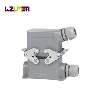 China Power WZUMER HEE Standard 18 Pin Male Female Double Buckle Side Entry Heavy Duty Cable Connectors for sale