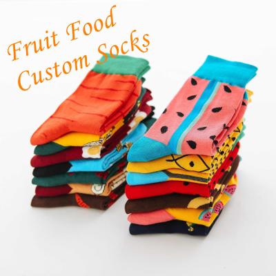 China 2021 Manufacturer New Design Recycled Socks Spandex Novelty Donut Fruit Food QUICK DRY Socks for sale